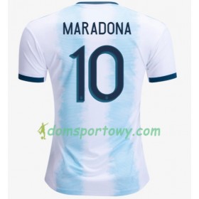 Koszulka Argentyna Diego Maradona 10 Domowe Koszulki Piłkarskie Copa América 2019 Krótki Rękaw